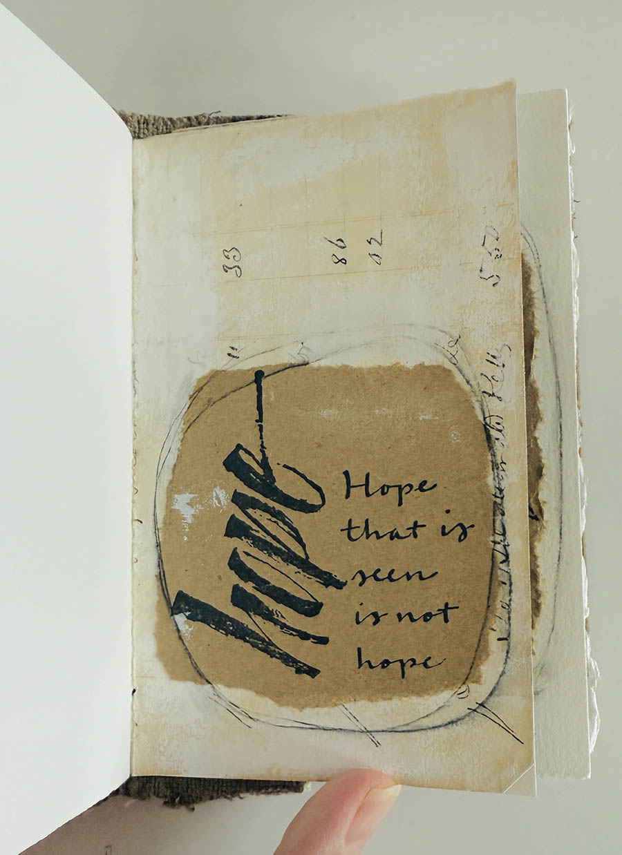 A gentle whisper handmade book