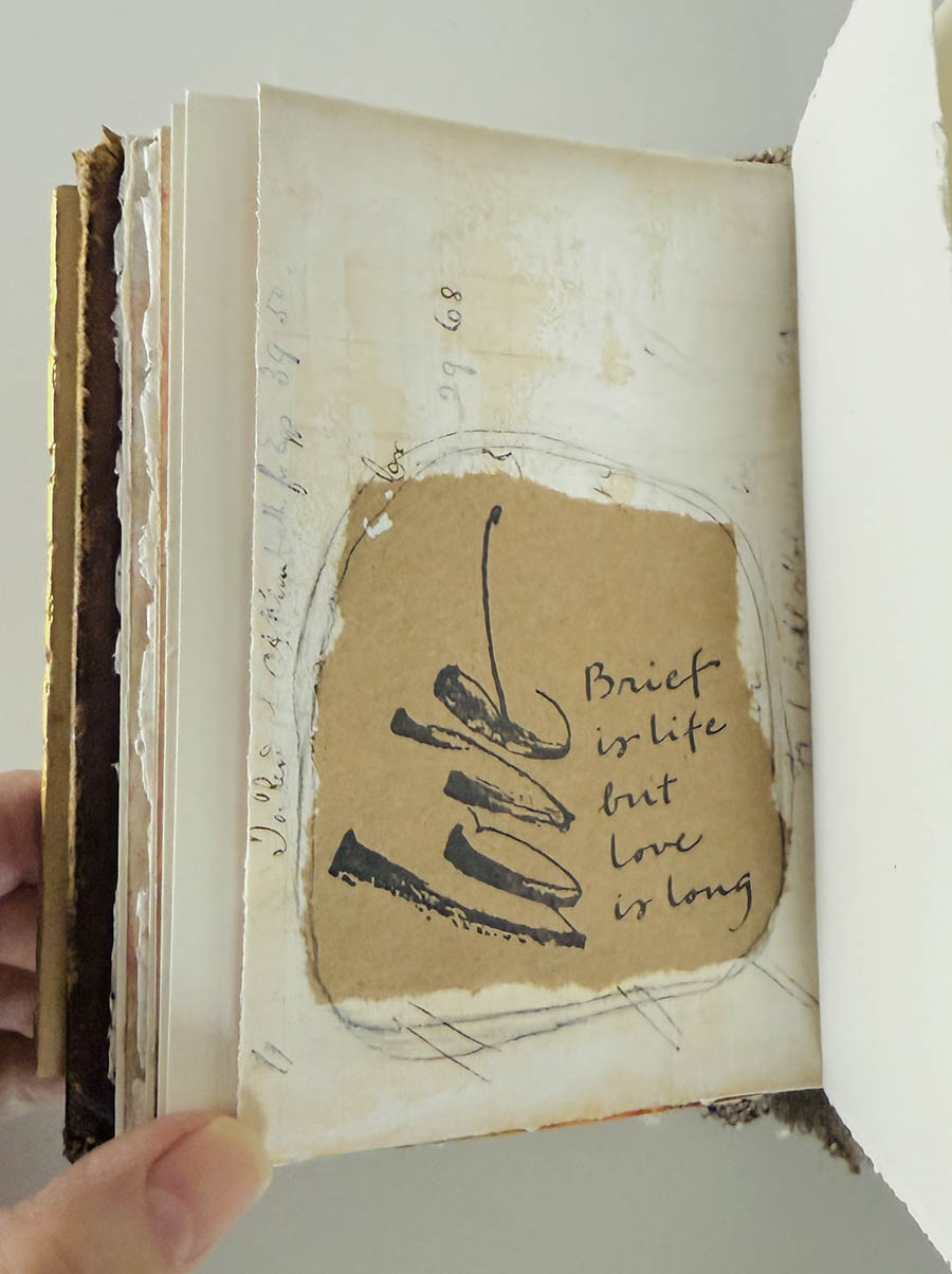 A gentle whisper handmade book